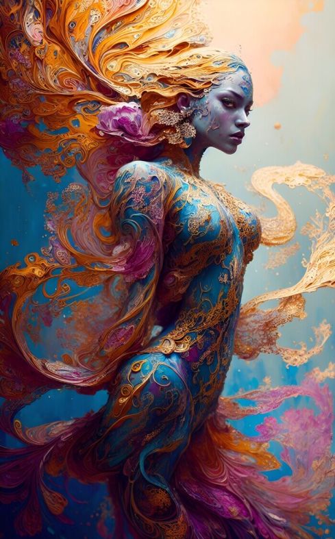 Image generated from Leonardo AI: Dancer Fine Art Filigree