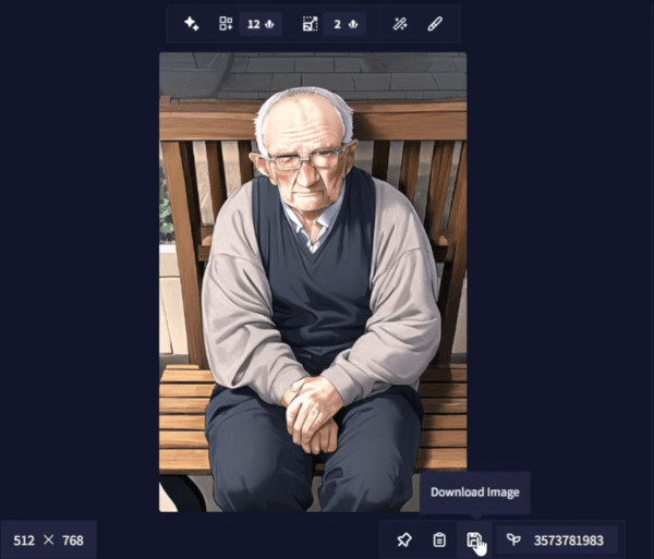 Novel AI image downloading option