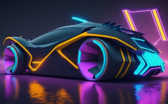  a futuristic car