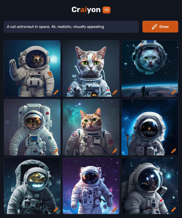 A cat astronaut in space