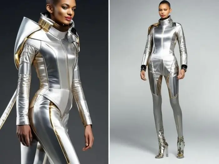 futuristic outfit inspired by space travel