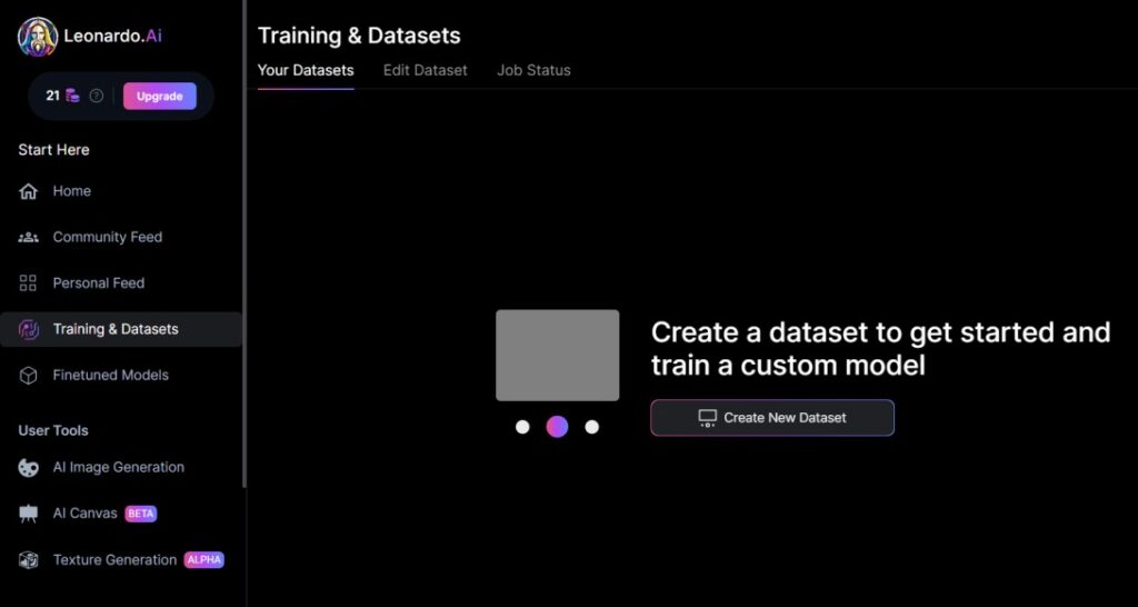 Leonardo AI training dataset
