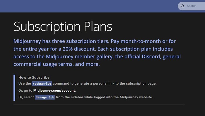 Policy to get 20% discount from Midjourney