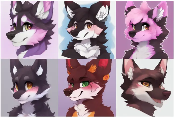 6 Furry arts from huggingface