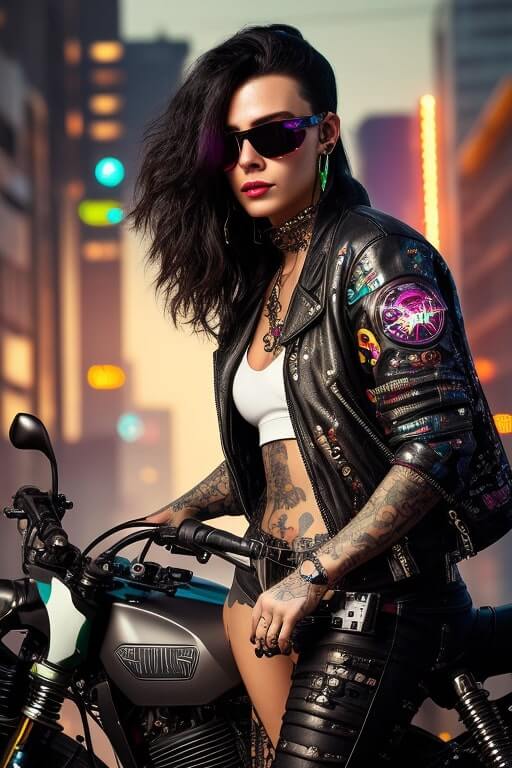 Cyberpunk woman
