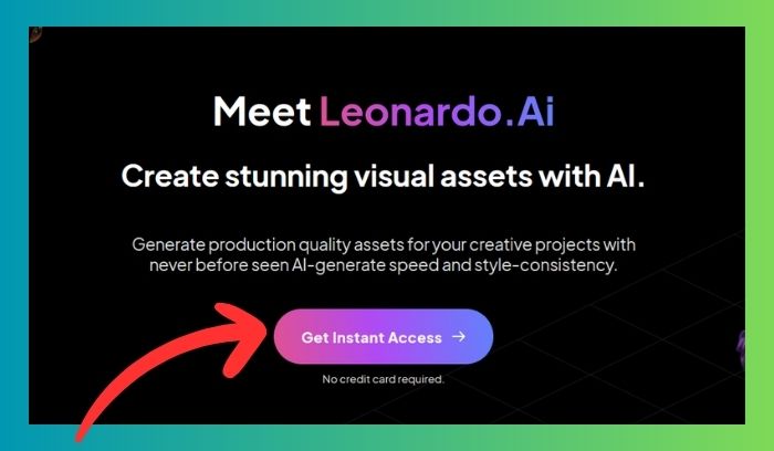 Leonardo AI Instant access option