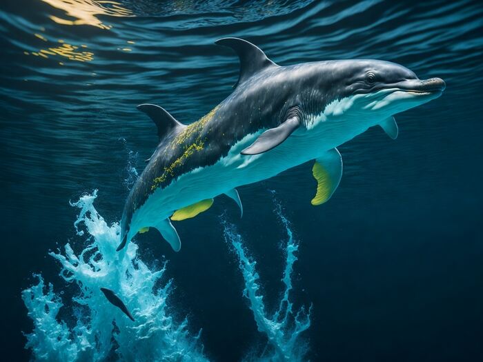 Playful Dolphin Swimming