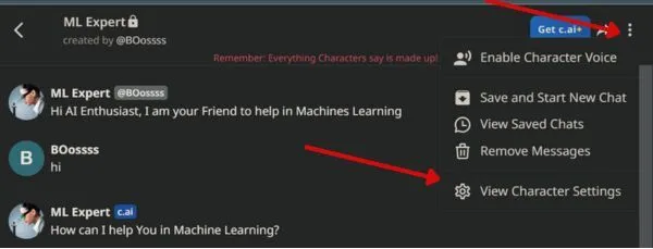highlights character edit option