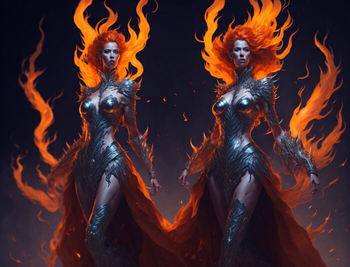 fiery-haired goddess