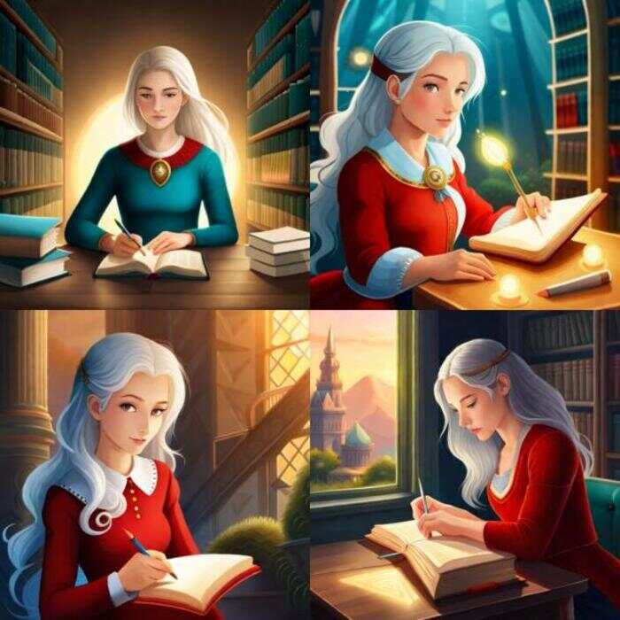 white-haired girl