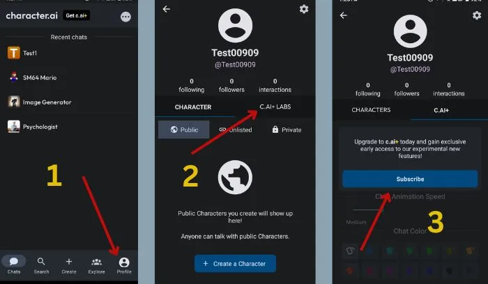 Steps to Access CharacterAI Labs